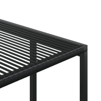 Set da Pranzo da Giardino 17 pz Nero in Polyrattan 3295047