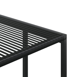 Set da Pranzo da Giardino 17 pz Nero in Polyrattan 3295047