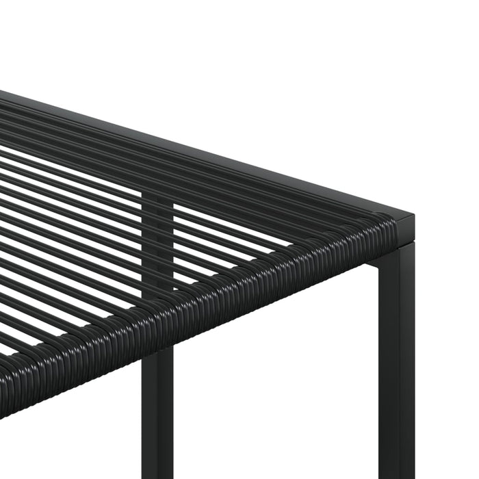Set da Pranzo da Giardino 17 pz Nero in Polyrattan 3295047