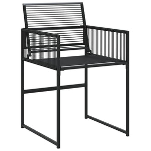 Set da Pranzo da Giardino 5 pz Nero in Polyrattan 3295048