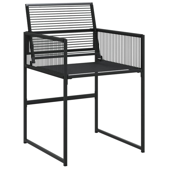 Set da Pranzo da Giardino 5 pz Nero in Polyrattan 3295048
