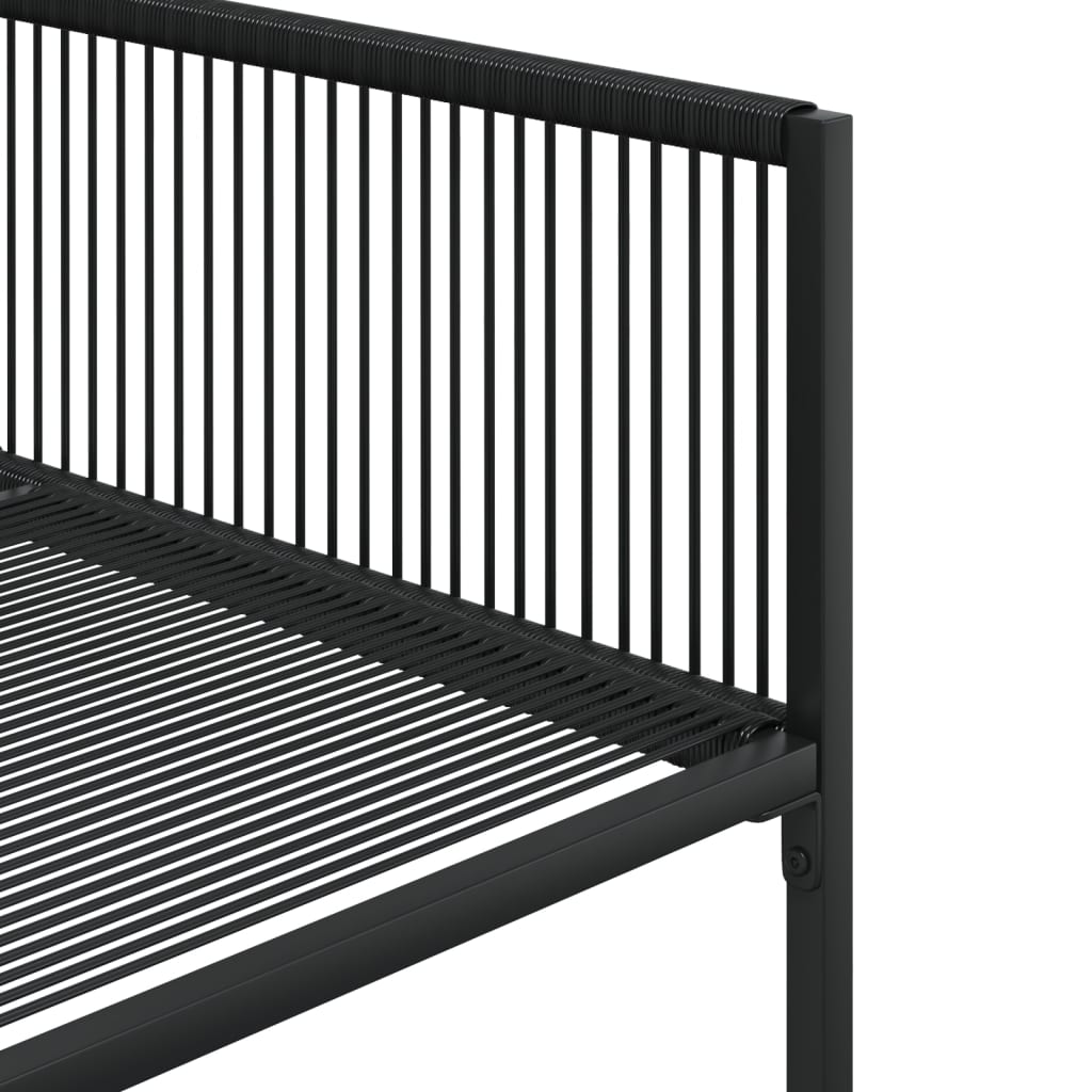 Set da Pranzo da Giardino 5 pz Nero in Polyrattan 3295048