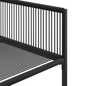 Set da Pranzo da Giardino 5 pz Nero in Polyrattan 3295048