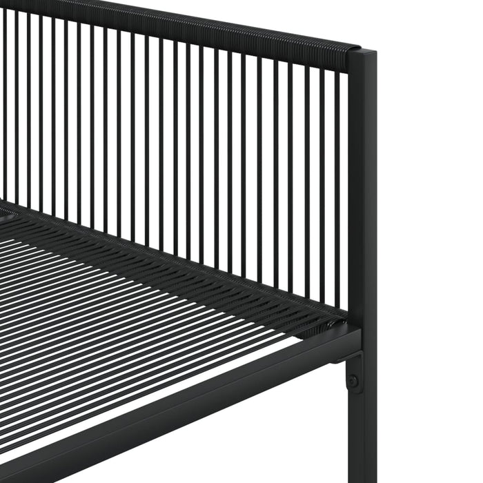 Set da Pranzo da Giardino 5 pz Nero in Polyrattan 3295048