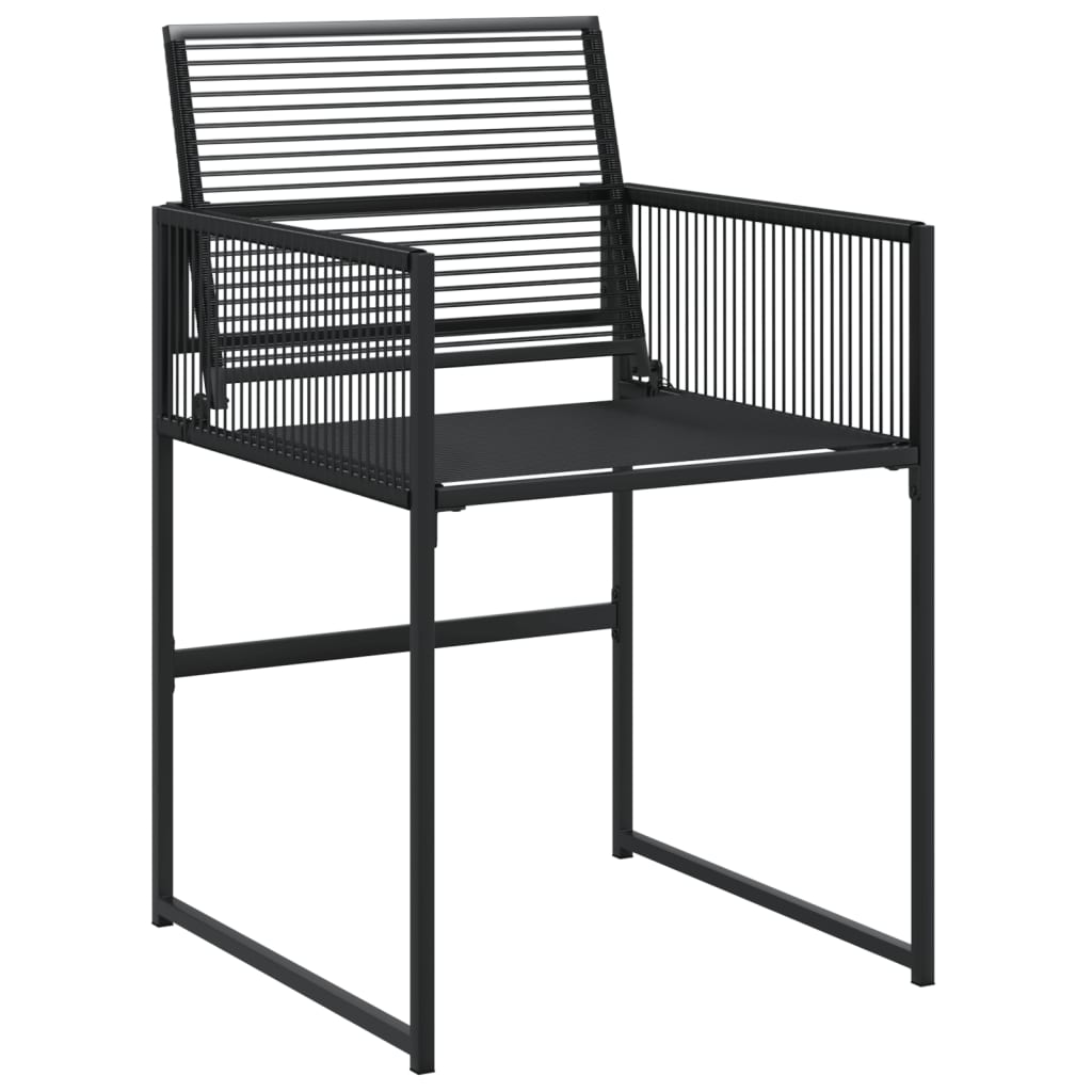 Set da Pranzo da Giardino 9 pz Nero in Polyrattan 3295050