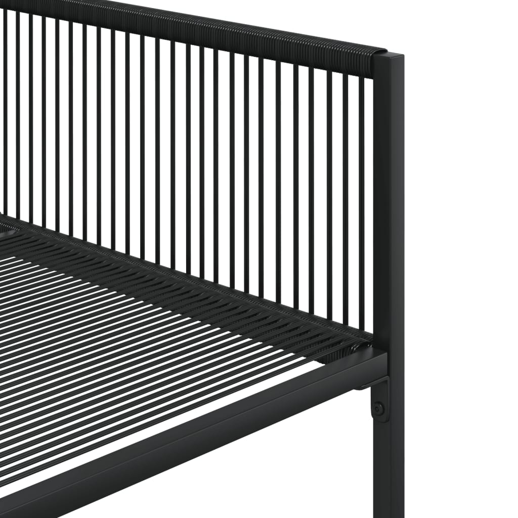 Set da Pranzo da Giardino 9 pz Nero in Polyrattan 3295050