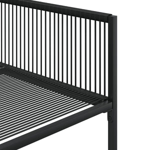 Set da Pranzo da Giardino 9 pz Nero in Polyrattan 3295050