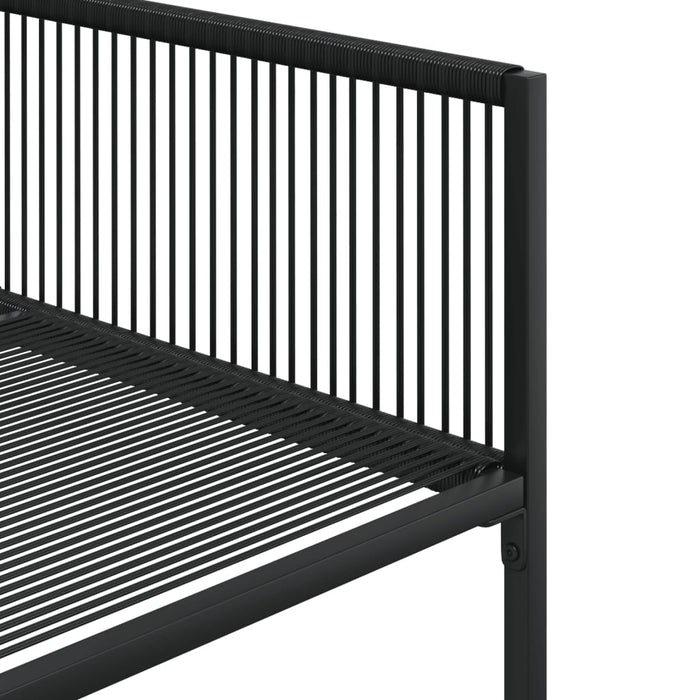 Set da Pranzo da Giardino 9 pz Nero in Polyrattan 3295050