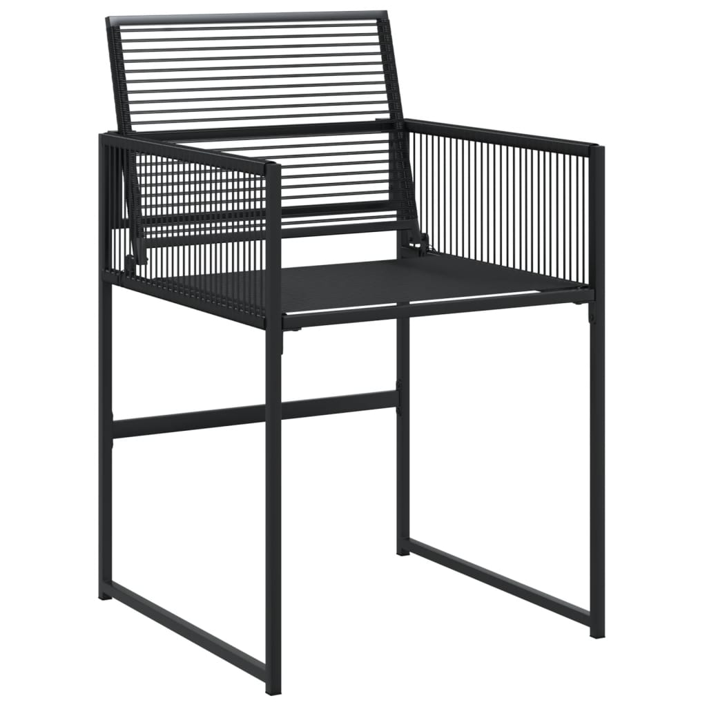 Set da Pranzo da Giardino 9 pz Nero in Polyrattan 3295053