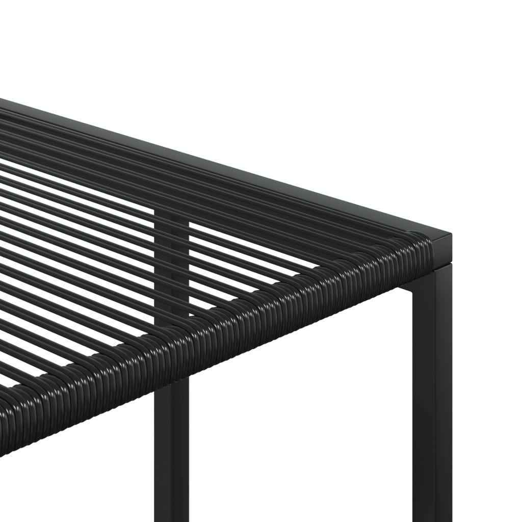Set da Pranzo da Giardino 9 pz Nero in Polyrattan 3295053
