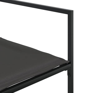 Set da Pranzo da Giardino 9 pz con Cuscini Nero in Textilene 3295078