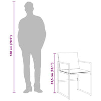 Set da Pranzo da Giardino 17 pz con Cuscini Nero in Textilene 3295082