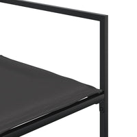 Set da Pranzo da Giardino 13 pz con Cuscini Nero in Textilene 3295085