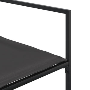 Set da Pranzo da Giardino 13 pz con Cuscini Nero in Textilene 3295085