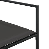 Set da Pranzo da Giardino 15 pz con Cuscini Nero in Textilene 3295086