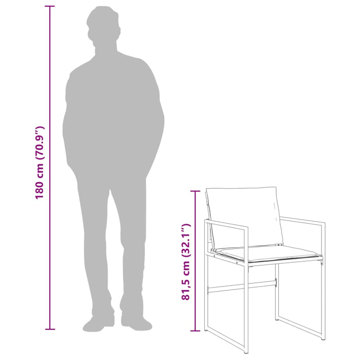 Set da Pranzo da Giardino 9 pz con Cuscini Bianco in Textilene 3295093