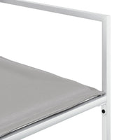 Set da Pranzo da Giardino 11 pz con Cuscini Bianco in Textilene 3295094