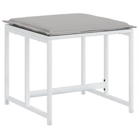 Set da Pranzo da Giardino 11 pz con Cuscini Bianco in Textilene 3295099