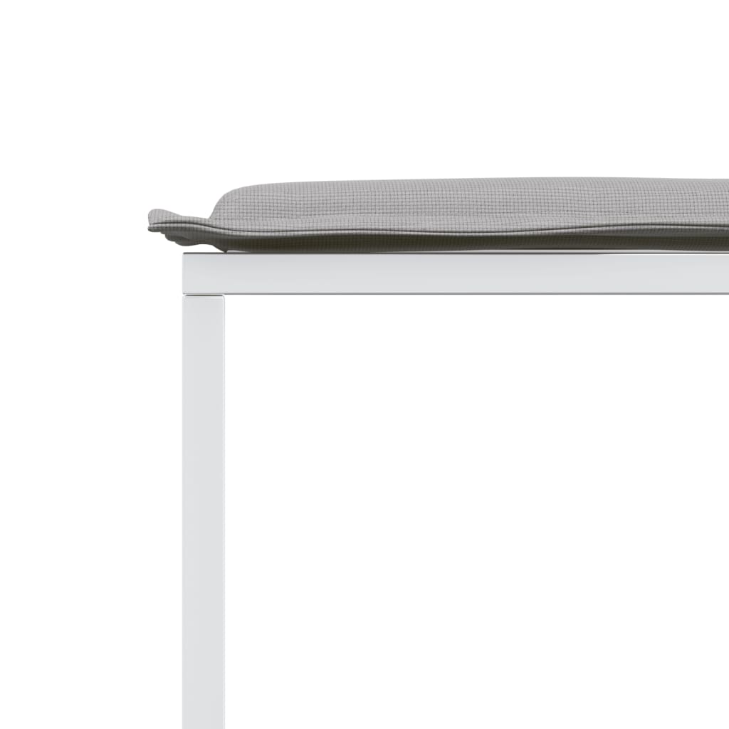 vidaXL Set da Pranzo da Giardino 11 pz con Cuscini Bianco in Textilene