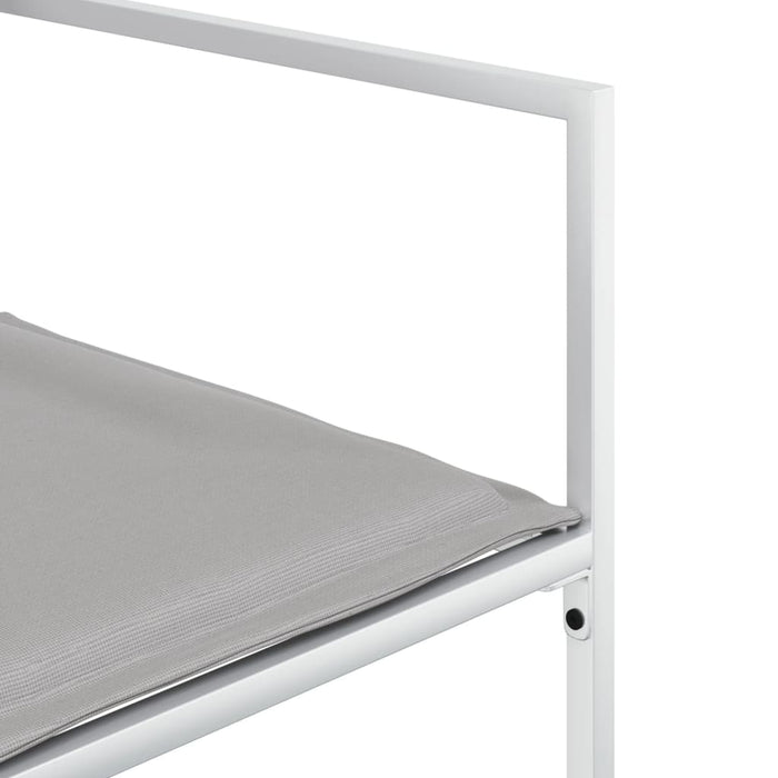 Set da Pranzo da Giardino 13 pz con Cuscini Bianco in Textilene 3295100