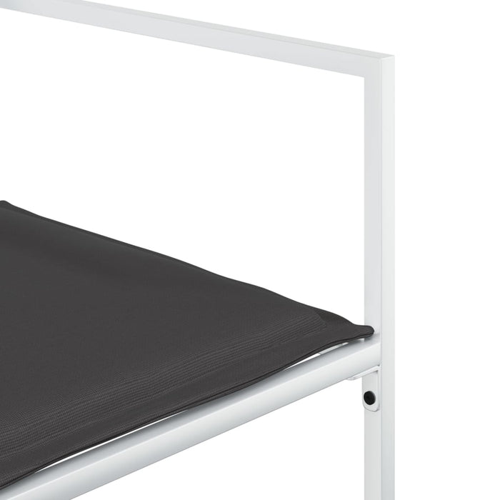 Set da Pranzo da Giardino 15 pz con Cuscini Bianco in Textilene 3295111