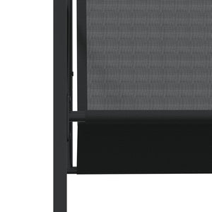 Set da Pranzo da Giardino 5 pz Nero in Textilene 3295118