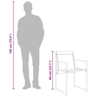 Set da Pranzo da Giardino 5 pz Nero in Textilene 3295118