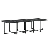 Set da Pranzo da Giardino 11 pz Nero in Textilene 3295121