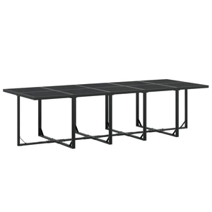 Set da Pranzo da Giardino 11 pz Nero in Textilene 3295121