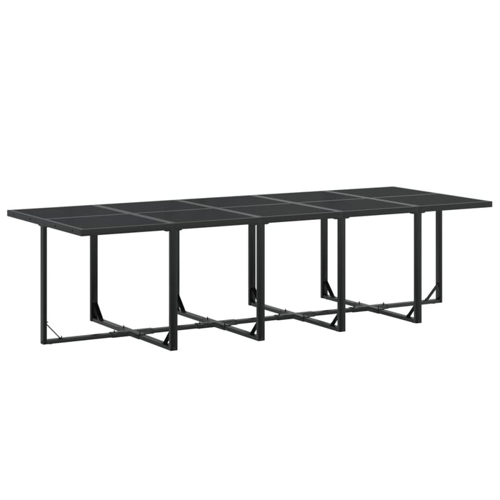 Set da Pranzo da Giardino 11 pz Nero in Textilene 3295121