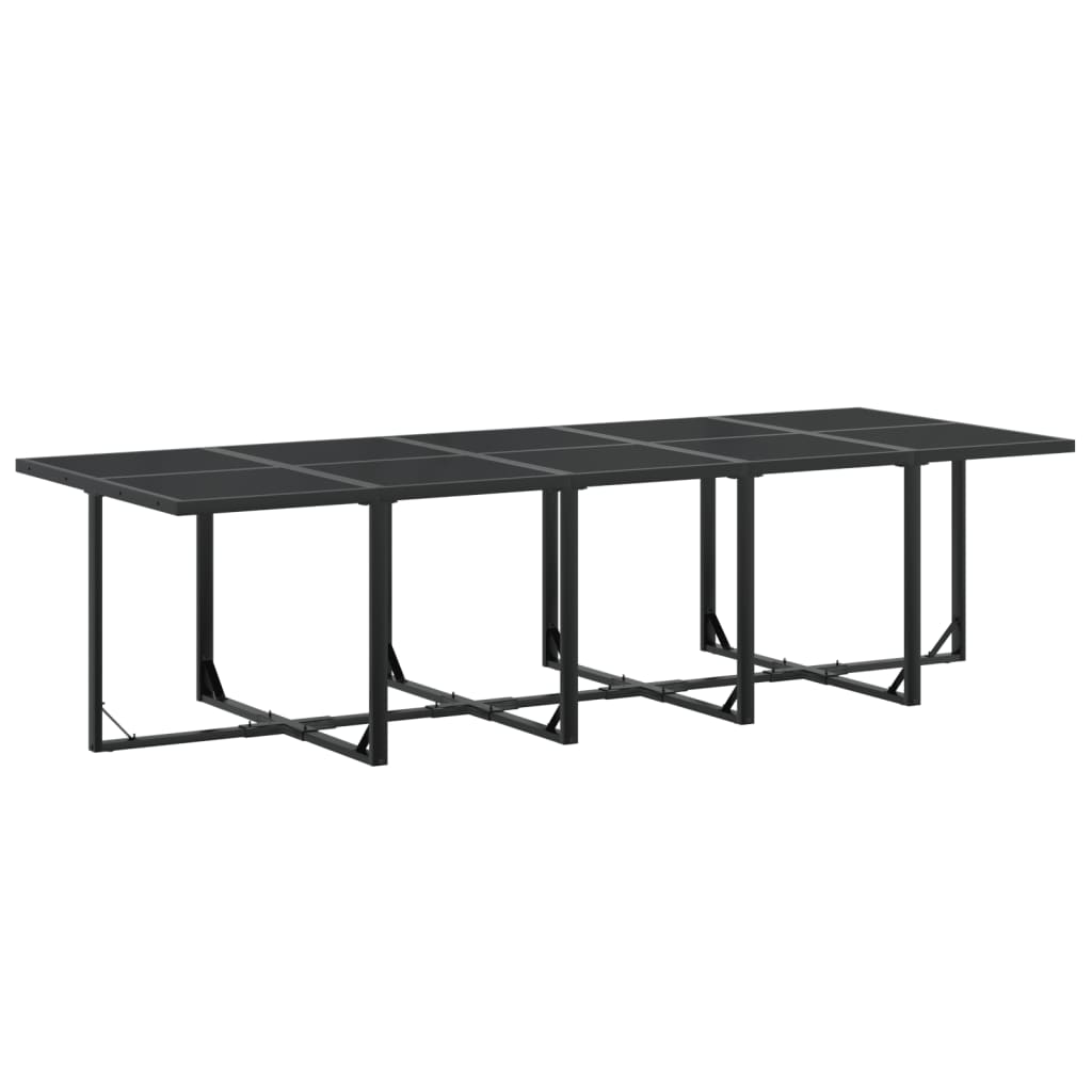 Set da Pranzo da Giardino 11 pz Nero in Textilene 3295121