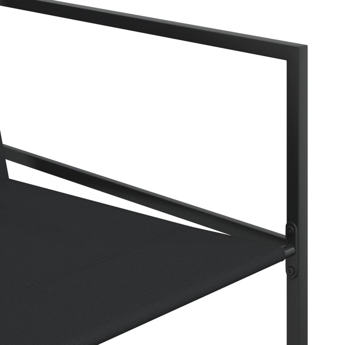 Set da Pranzo da Giardino 11 pz Nero in Textilene 3295121