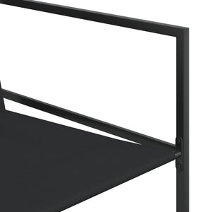 Set da Pranzo da Giardino 11 pz Nero in Textilene 3295121