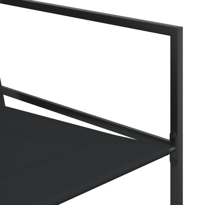 Set da Pranzo da Giardino 9 pz Nero in Textilene 3295123