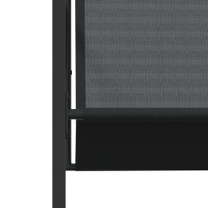 Set da Pranzo da Giardino 9 pz Nero in Textilene 3295123