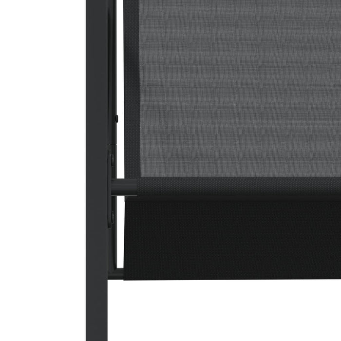 Set da Pranzo da Giardino 9 pz Nero in Textilene 3295123