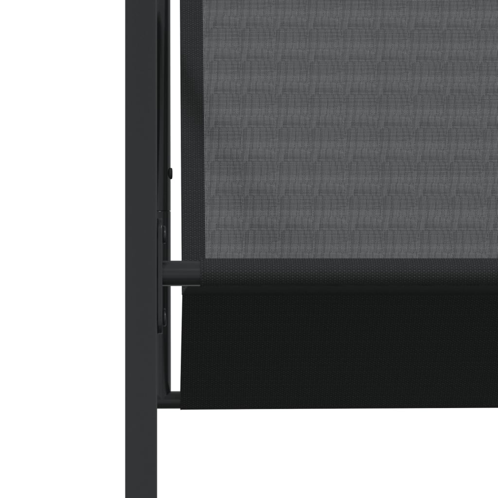 Set da Pranzo da Giardino 13 pz Nero in Textilene 3295125