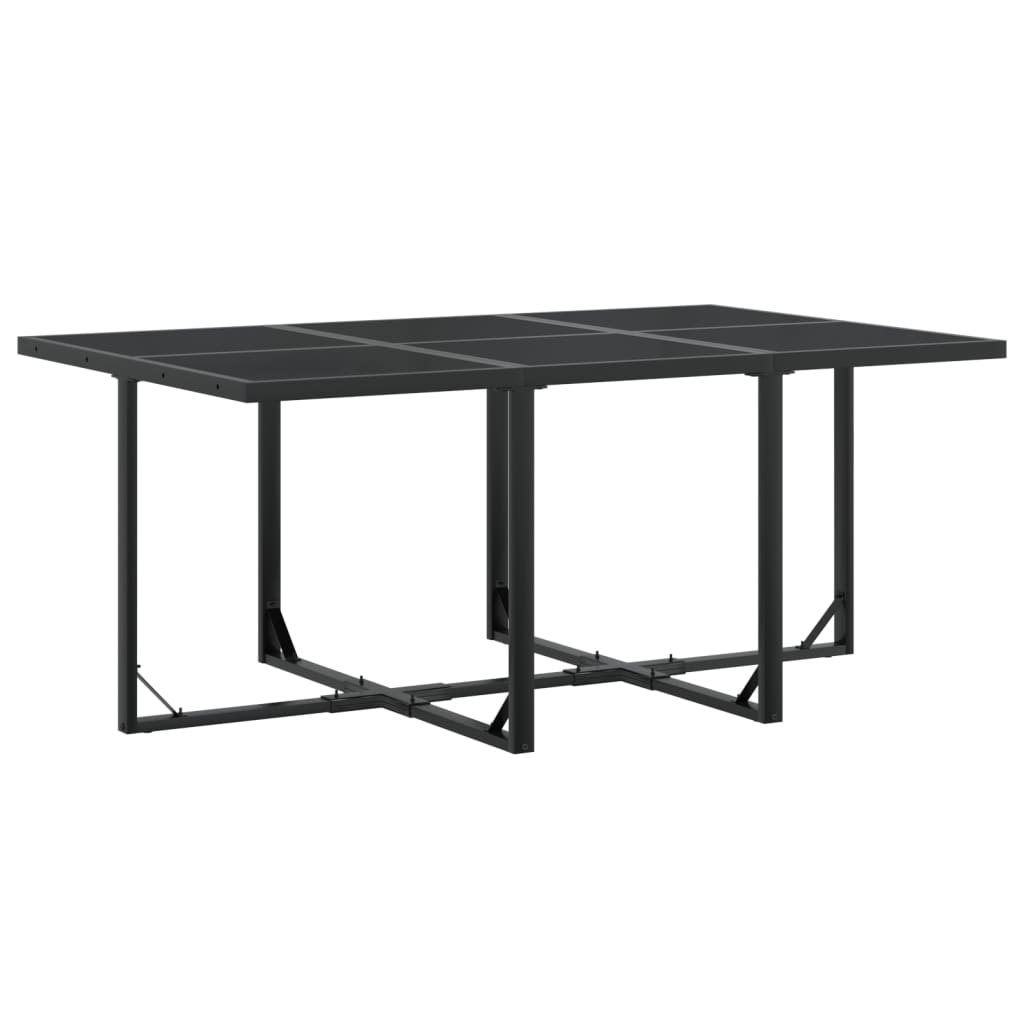 Set da Pranzo da Giardino 11 pz Nero in Textilene 3295129