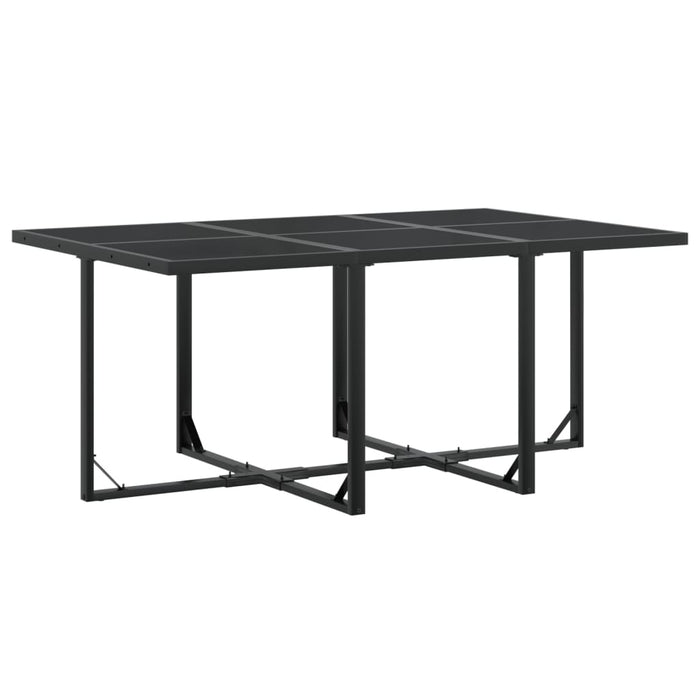 Set da Pranzo da Giardino 11 pz Nero in Textilene 3295129