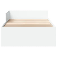 vidaXL Giroletto Bianco 100x200 cm in Legno Massello