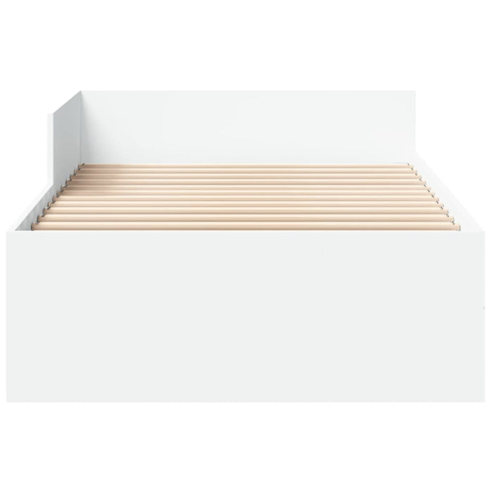vidaXL Giroletto Bianco 100x200 cm in Legno Massello