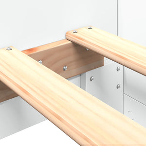 vidaXL Giroletto Bianco 100x200 cm in Legno Massello