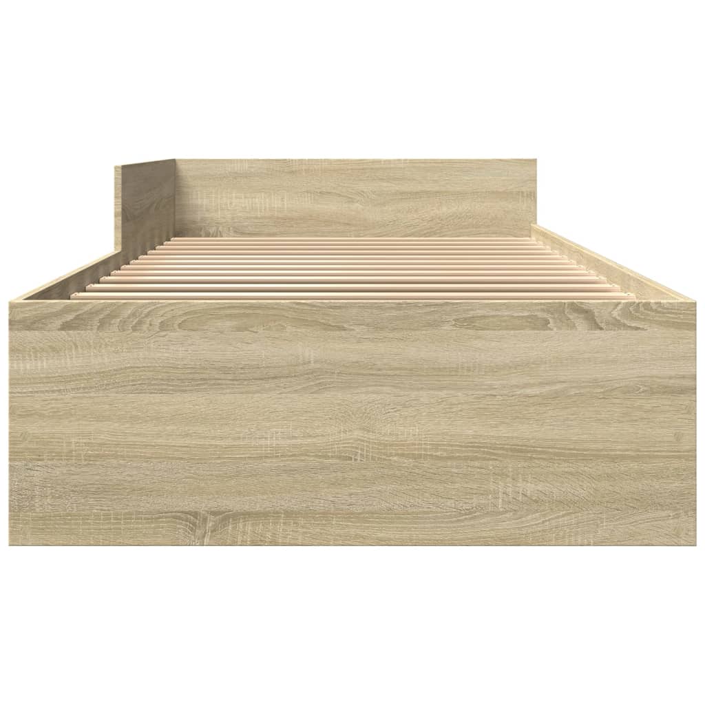 Giroletto senza Materasso-Struttura Letto Rovere Sonoma 90x200 cm in Truciolato 665190