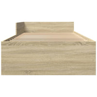 Giroletto senza Materasso-Struttura Letto Rovere Sonoma 90x200 cm in Truciolato 665190