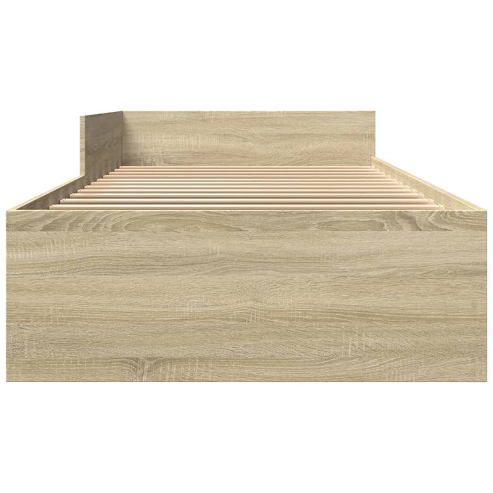 Giroletto senza Materasso-Struttura Letto Rovere Sonoma 90x200 cm in Truciolato 665190