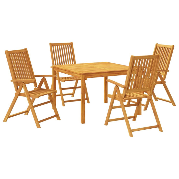 Set da Pranzo per Giardino 5 pz in Legno Massello di Acacia 3295256