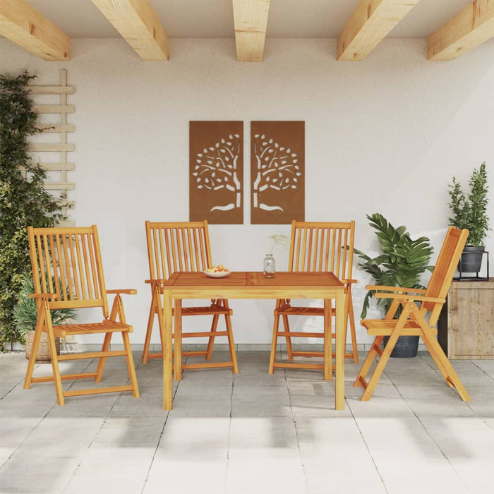 Set da Pranzo per Giardino 5 pz in Legno Massello di Acacia 3295256