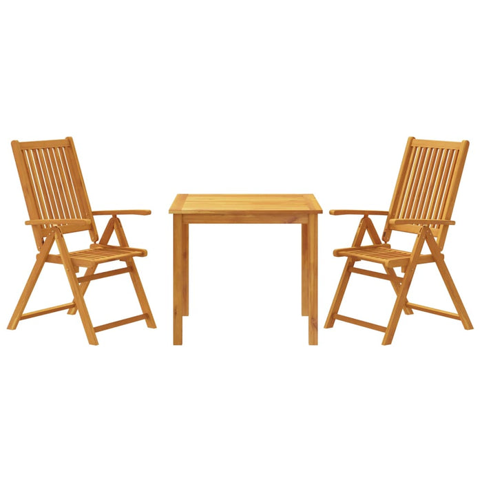 Set da Pranzo per Giardino 3 pz in Legno Massello di Acacia 3295260