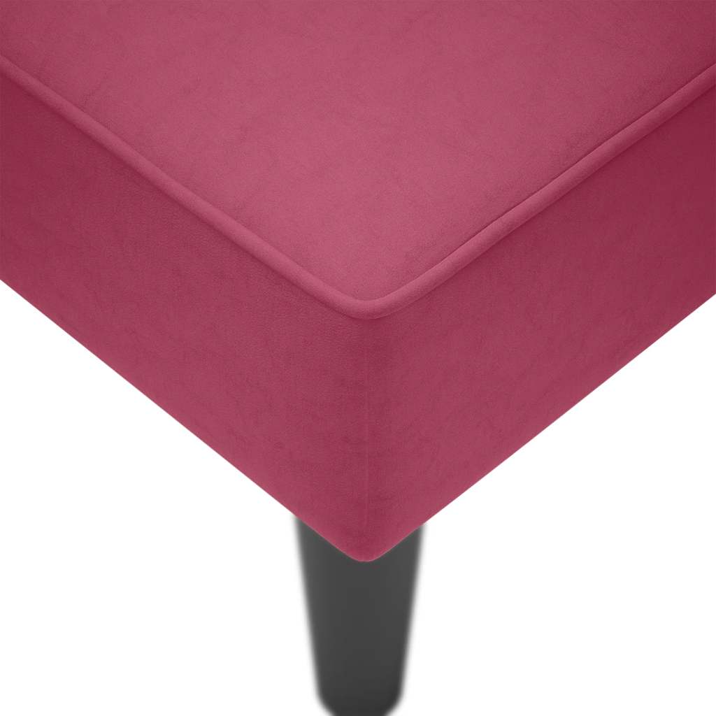 vidaXL Sdraio con Bracciolo Destro in Velluto Rosso Vino