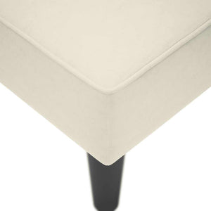 vidaXL Sdraio con Bracciolo Destro in Velluto Crema